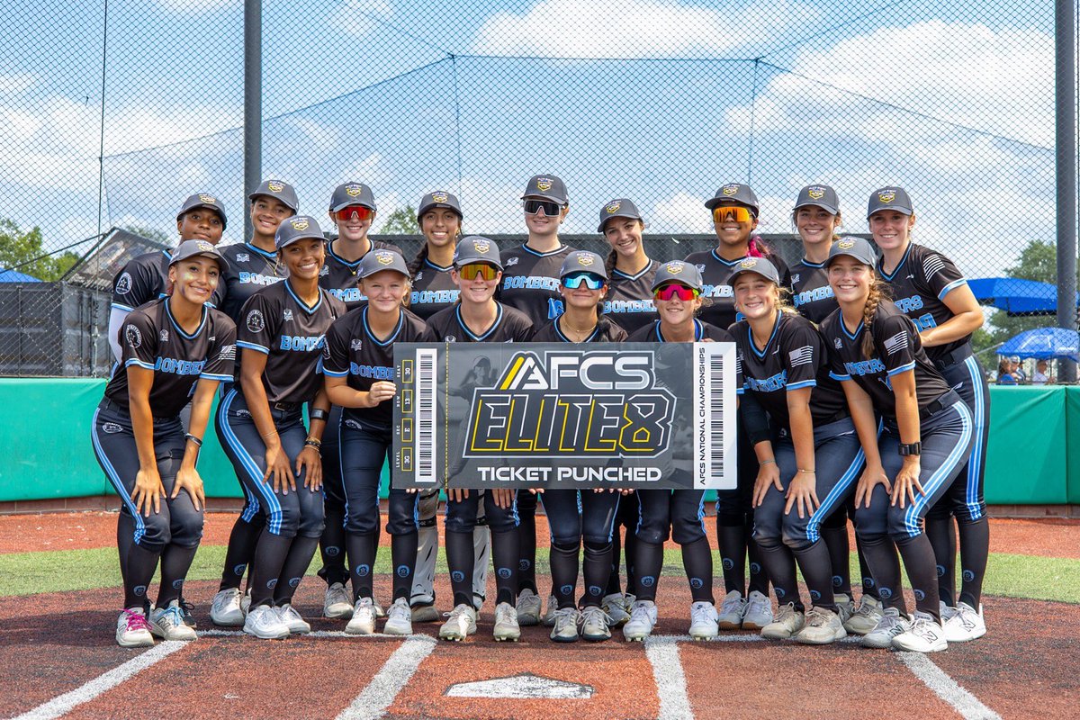 BrooklynCline14's tweet photo. Elite 8! ✅

Another bomb, and we’re still rolling! 💣🥎 Grateful to be competing with this team.  @thealliancefp @KristiMalpass @vasquezmarky @BombersTexas @bombers_academy https://t.co/BpP6j6PhUk