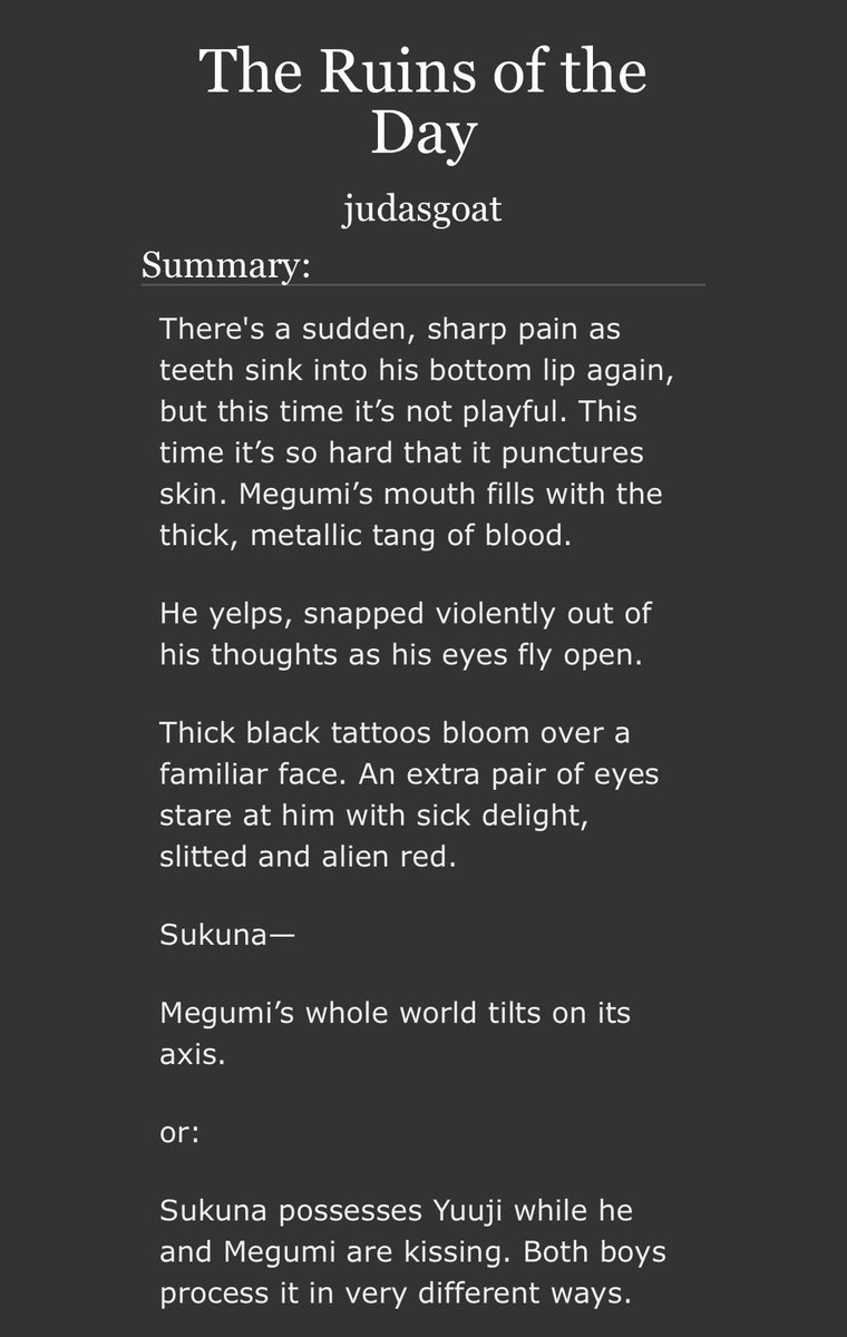 NO_LVBELS's tweet photo. The Ruins of the Day | #itafushi fic | 8k words
one-shot, complete 

🌙 hurt/comfort
🌙 canon compliant
🌙 angst with a happy ending
🌙 no sexual content (they just kiss a lot) 
🌙 established relationship 

🔗 https://t.co/nUoQnJ7w3n https://t.co/fCgBHBKSxZ