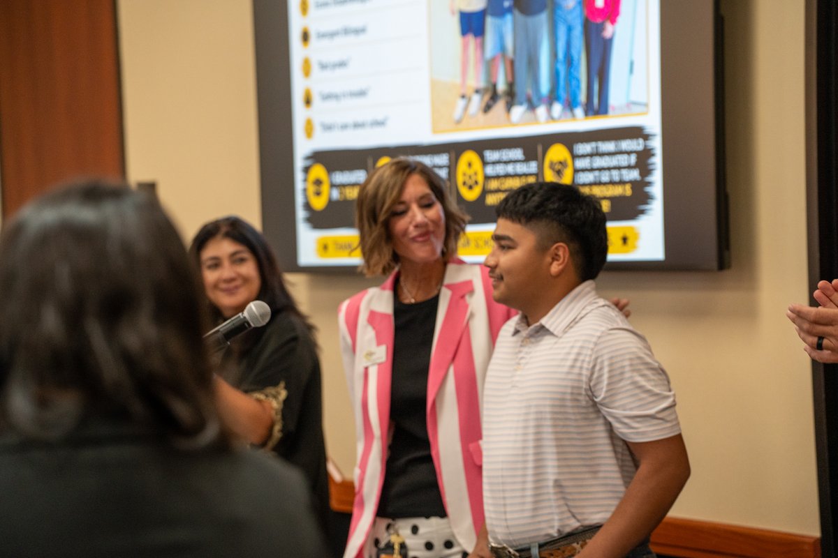 CleburneISD's tweet photo. This month’s School Board Campus Spotlight featured TEAM School. Through its mission of helping at-risk students become Transformed, Empowered, and Accountable, TEAM is equipping students with the mindset to overcome challenges and succeed. #GreatnessEverywhereCleburneISD https://t.co/t6PQj0psSu