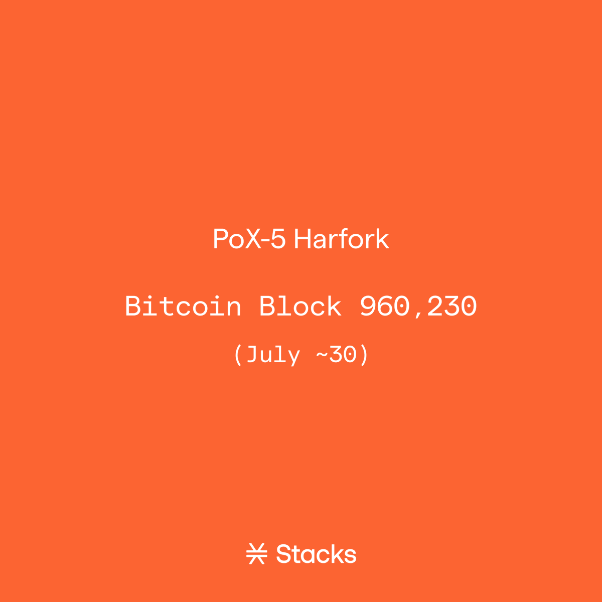Stacks's tweet photo. Stacks activates the PoX-5 hardfork this week: the consensus upgrade that lays the foundation for Bitcoin Staking. https://t.co/lzNf5IAwcO