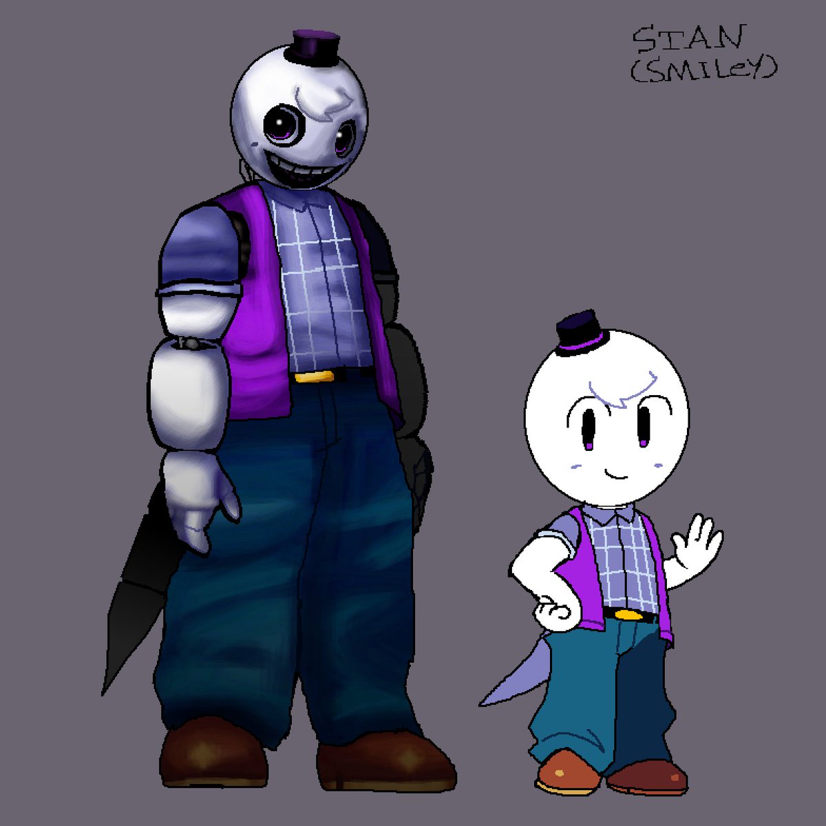 Justaclock3's tweet photo. here's my totally lame fnaf ocs #fnaf #ocs #welcometosmileys https://t.co/Z9IM1n0zs8