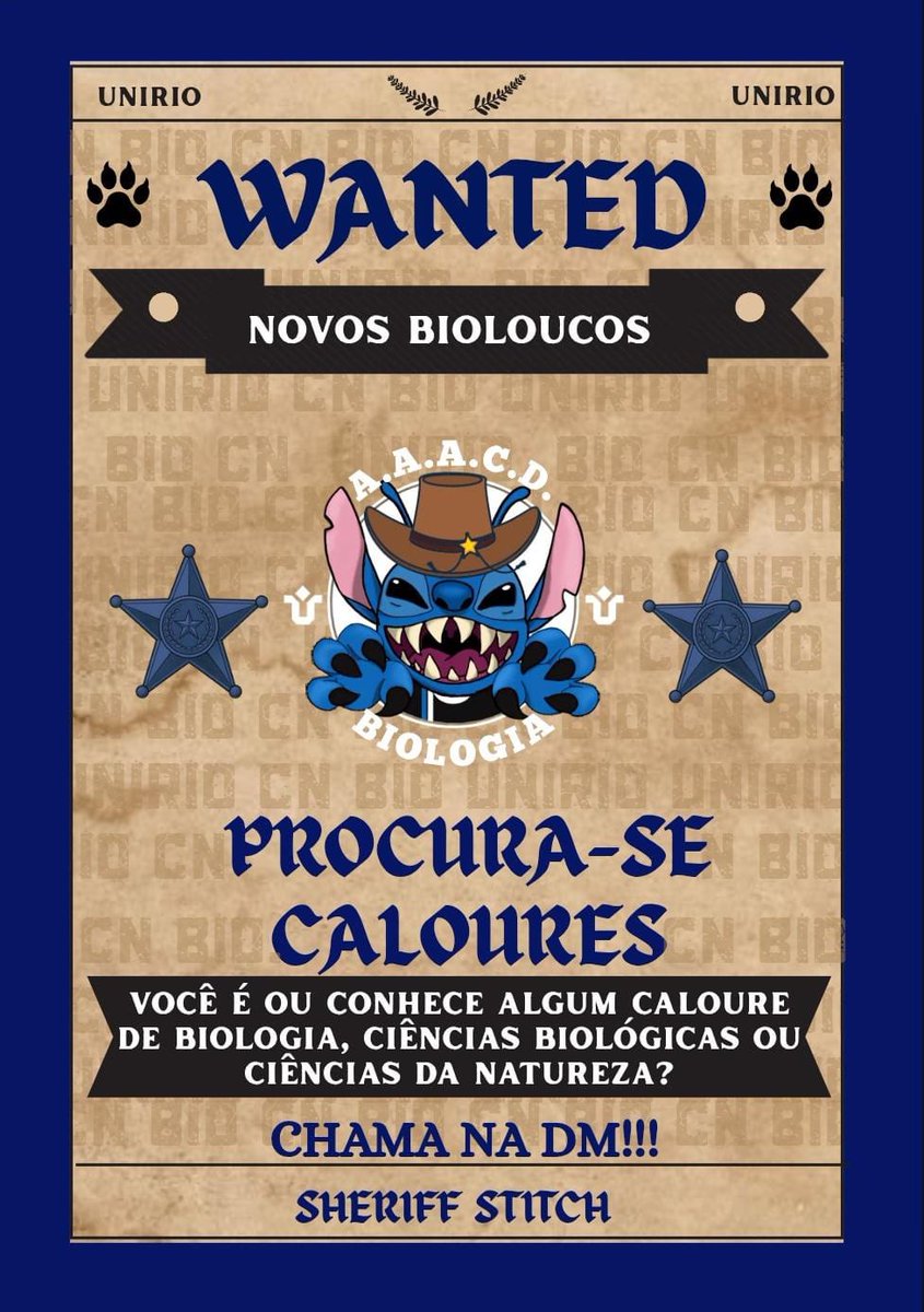DAChicoMendes's tweet photo. PROCURA-SE: CALOUROS DE BIOLOGIA UNIRIO

Entrou em Ciências Biológicas ou Ciências da Natureza na UNIRIO em 26.2  Então queremos conhecer você! https://t.co/JJ1Rwv1efl