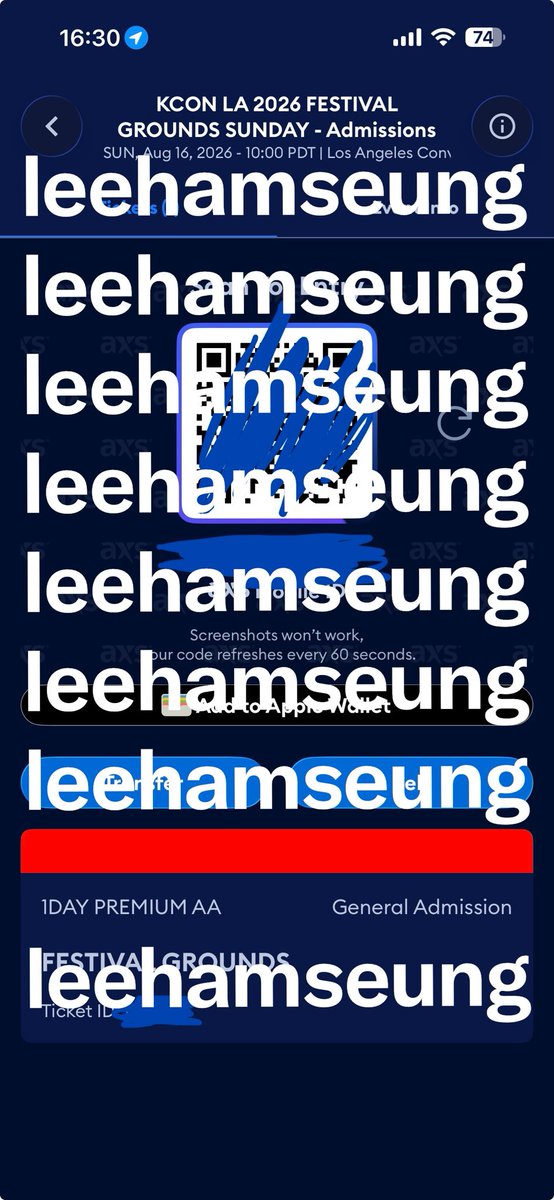 leehamseung's tweet photo. Wts kcon day 3 8/16 Sunday premium AA festival ground convention pass (not the hi wave one, no mcd concert ticket) 

$175 - can ft to transfer if needed

PayPal ff, zelle, Venmo only :) pls dm if interested

Wts wtb iso lfb wtt kcon la day 3 8/16 Sunday https://t.co/NyNjlnTWzA