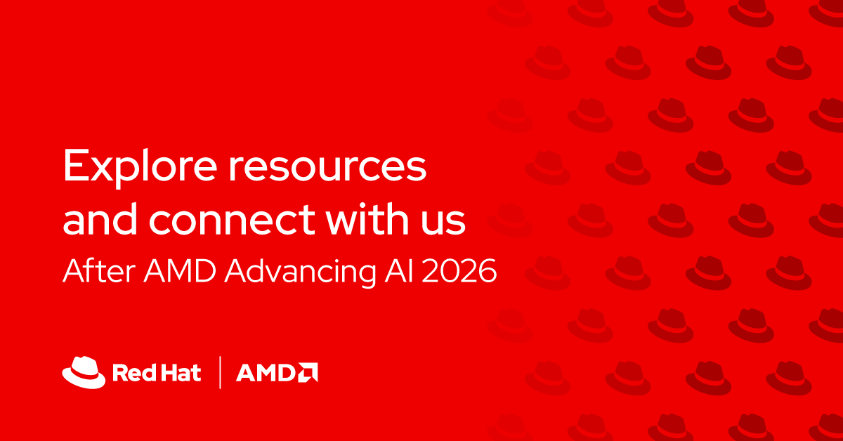 RedHatEvents's tweet photo. 🔍 Looking for more information now that AMD #AdvancingAI 2026 is over? Explore our event resources &amp; share them with your team!
https://t.co/GMffAW5hFd https://t.co/n5HNI1pZ1D