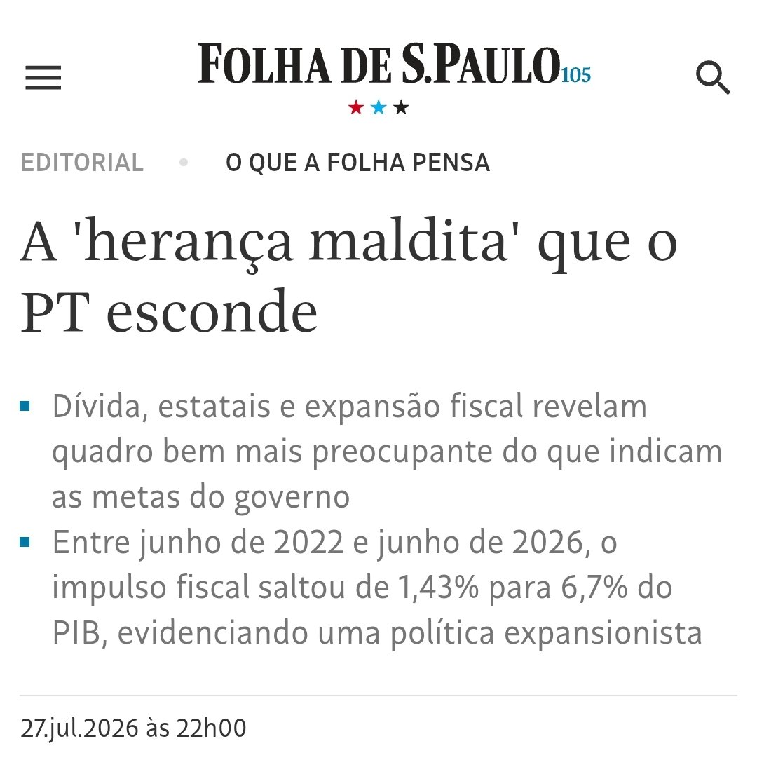 ViLiMiGu_Tex's tweet photo. Até a Folha fala em herança maldita e terra arrasada.

É muito importante que se estabeleça um plano para lidar com isso e gerar resultados positivos no curto e médio prazo. https://t.co/vlqnfBYrD3