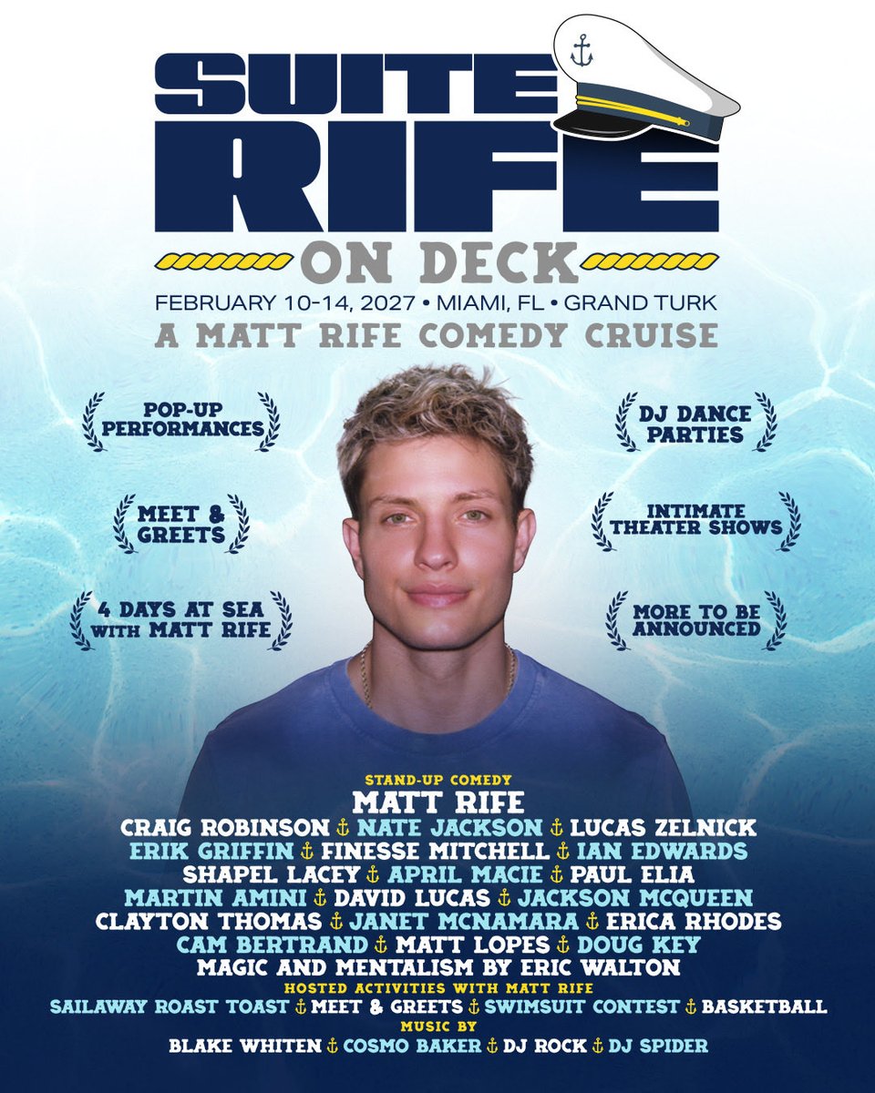 mattrife's tweet photo. MY CRUISE IS NOW ON SALE!!! 🛳️❤️

https://t.co/2tvDh2RVST https://t.co/QSKtLyi8Hk