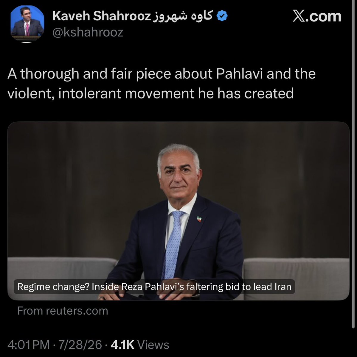 Restitutor_Iran's tweet photo. While the Islamic Republic tortures and murders Iranians inside Iran, such propaganda is being spread to mislead outsiders. 

Let’s explore the latest smear campaign against Iranians and the Crown Prince and their democratic movement to liberate Iran. https://t.co/sUJyeedmaG