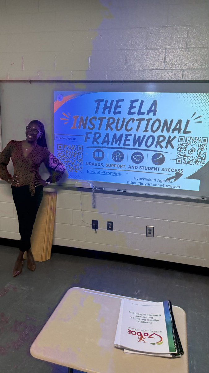 EducatedbyIndie's tweet photo. I am so grateful to have the opportunity to present on the ELA Instructional Framework as we enter into SY 26-27. I saw some familiar faces and met some new people. I hope everyone feels as prepared as I do for this year! https://t.co/JumN1grkxx