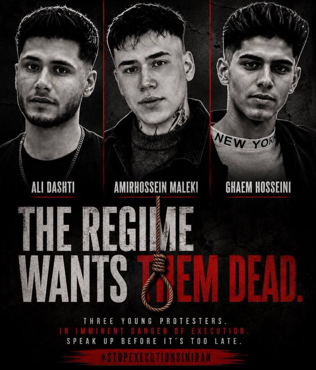 emxp3ty's tweet photo. Three young lives are at immediate risk. Every minute counts.
Qaem Hosseini, Amirhossein Maleki, and Ali Dashti.
I’m asking @hrw and @nypost to help bring attention to their cases and urge the authorities to return them safely to their families.
#StopExecutionsInIran https://t.co/OIsAeR2CyE