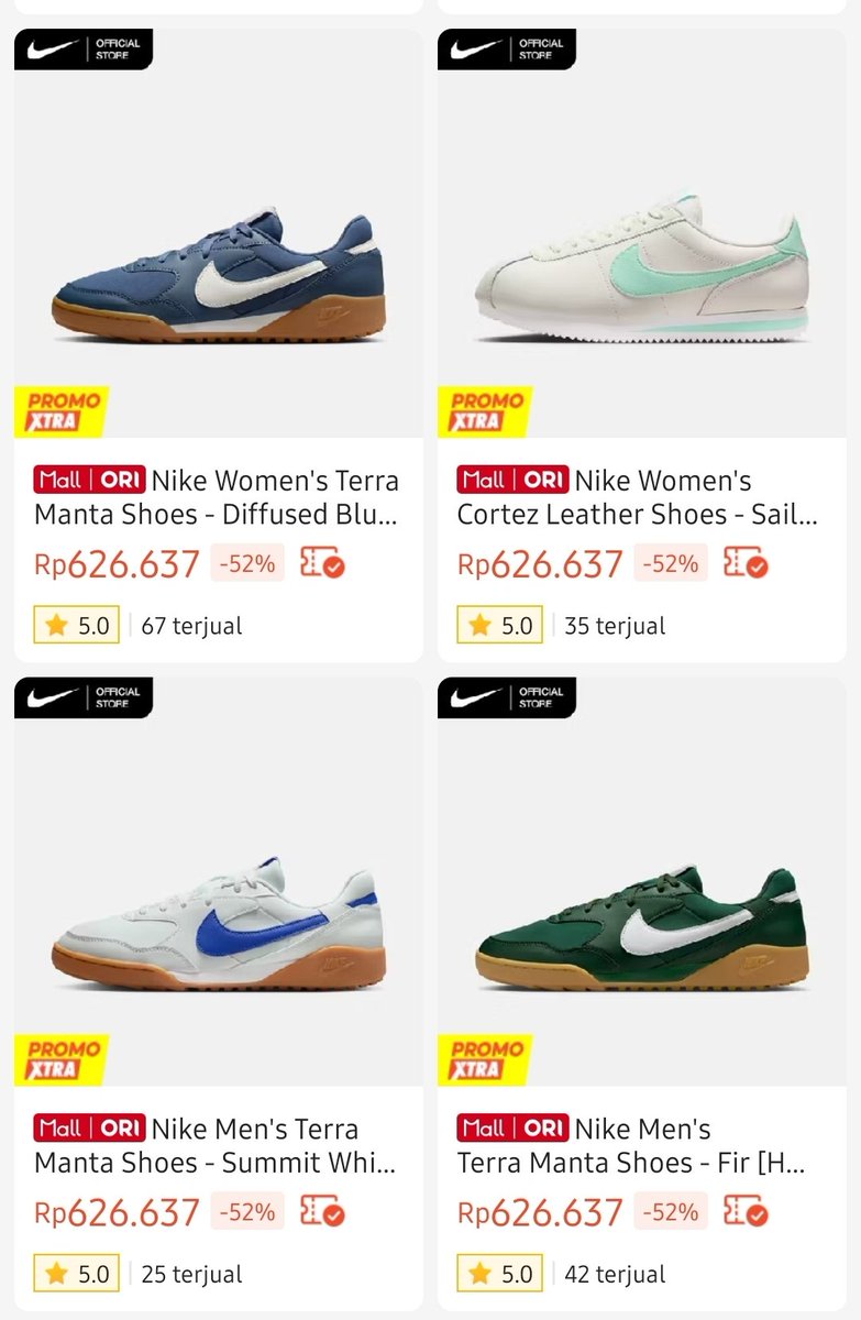 Pistacio_'s tweet photo. Promo NIKE Official shopee guys sepatu nike cuma jadi 600 ribuan buruan mumpung banyak diskon Xtra voucher shopee!! 
👇👇
https://t.co/Gqy7I3RRWC

#shopeebelanjainstant1jam
#PromoShopee #fashion #Sportwear #MBG
#KlinikAntiDrama https://t.co/Zni3ros7tu