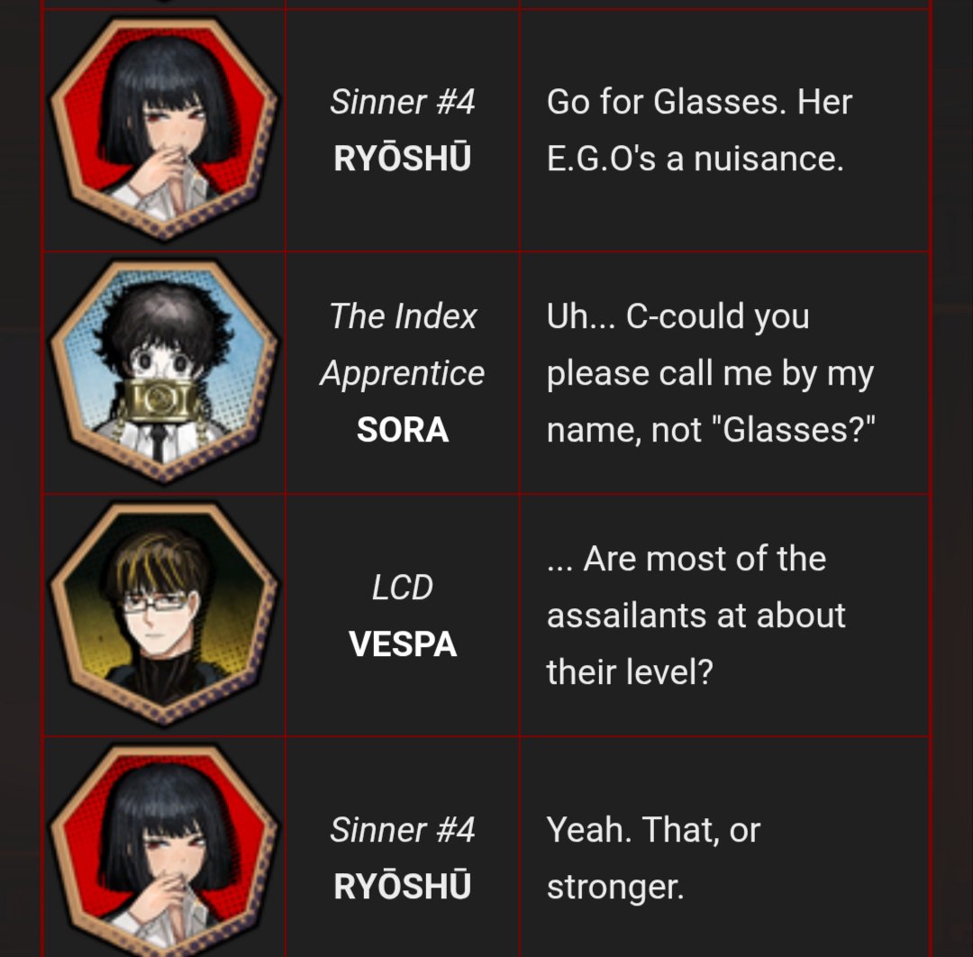 MQjust14's tweet photo. @totallynotpriv @unrealliqqkor @zani_is_peak @KIRAEATSODA Vespa after getting a confirmation from Ryoshu states that the LCD team wouldn't be able to last very long against someone on the level of sora(who didn't go all out yet at the moment)

Here's the dialogue https://t.co/Tzoz92DEry