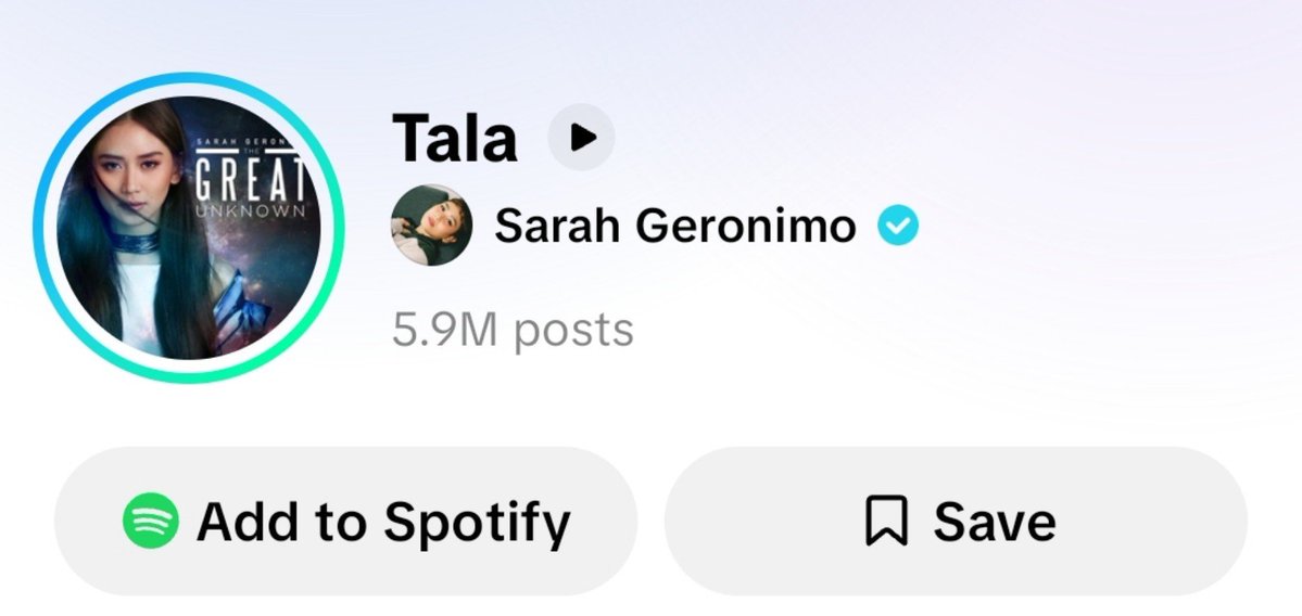 luvvvuSG's tweet photo. HAPPY 5.9M posts #TALA ✨️💫🥳 road to 6M 

#SarahGeronimo #GMusic https://t.co/5SzgM12IRT
