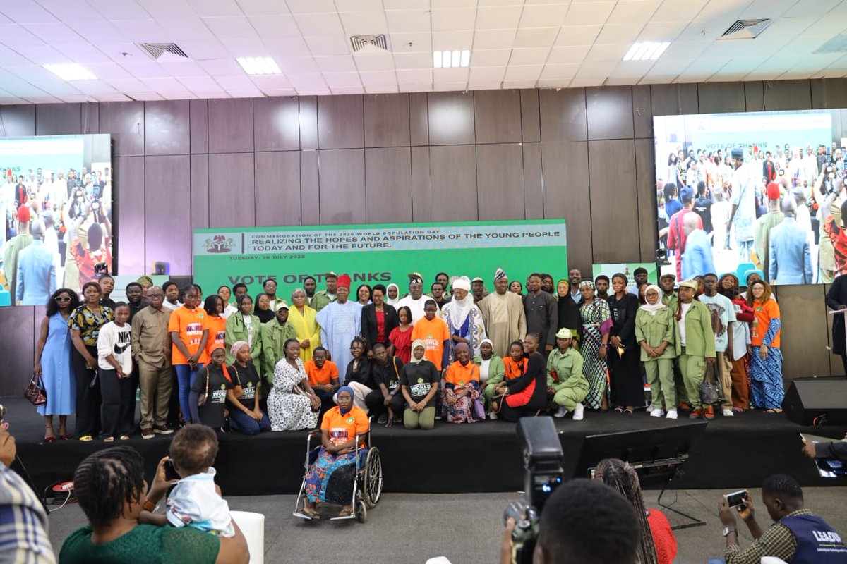 natpopcom's tweet photo. NPC Chairman, Dr. Aminu Yusuf, today at the 2026 World Population Day commemoration held in Abuja, warned that Nigeria's youthful population would not automatically yield a demographic dividend without right policies and investments in health, education, &amp; economic opportunity. https://t.co/xhgbOy4ZBd