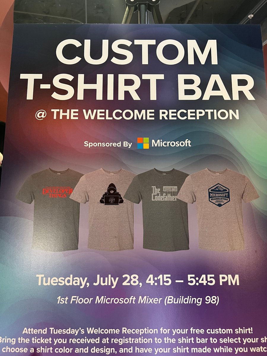 VSLive's tweet photo. We're having a great time at the VSLive! Welcome Reception, proudly sponsored by Microsoft.
From custom VSLive! T-shirts to great conversations with fellow devs, tonight's reception is the perfect opportunity to connect, network and unwind.
#VSLive https://t.co/e8kGNC2bmD