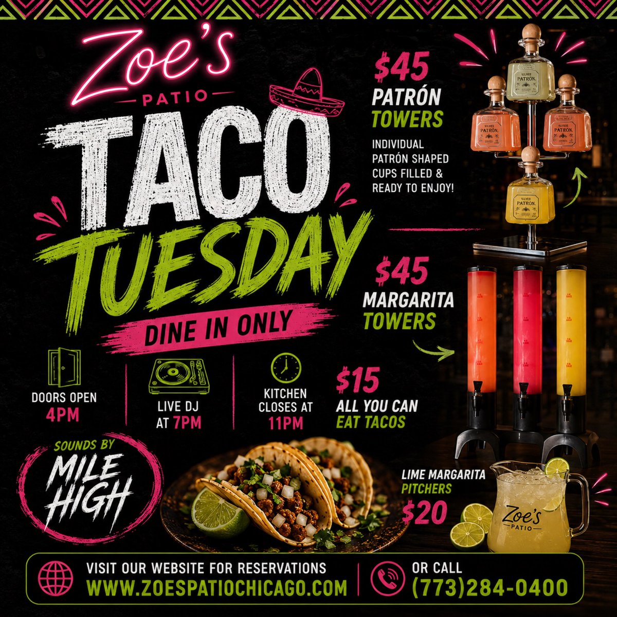 DJMILEHIGH's tweet photo. Back At It Tuesday Night 🔥 

ZOE’S PATIO (Taco Tuesday)
BAR TABU (DND) https://t.co/YCzTzVcb1r