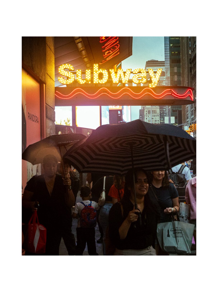 jamesmagenst's tweet photo. Tuesday, July 28, 2026 at 17:49, 73°F • Photo: ⓒJames Magenst 

#TimesSquare #ILoveNY #Subway #RainyDay https://t.co/w48N98OskW