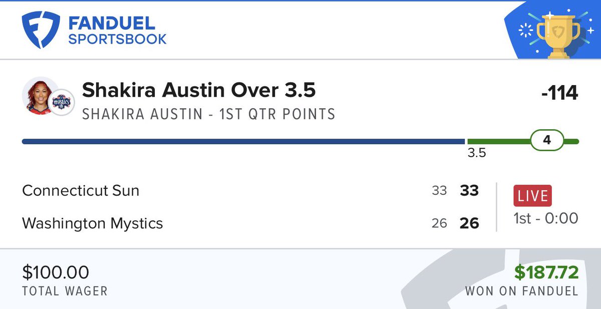 StephenFlorival's tweet photo. The First Quarter with Shakira 

Stream vibes

✅-114
💰 +460 https://t.co/ro3EsTImSC