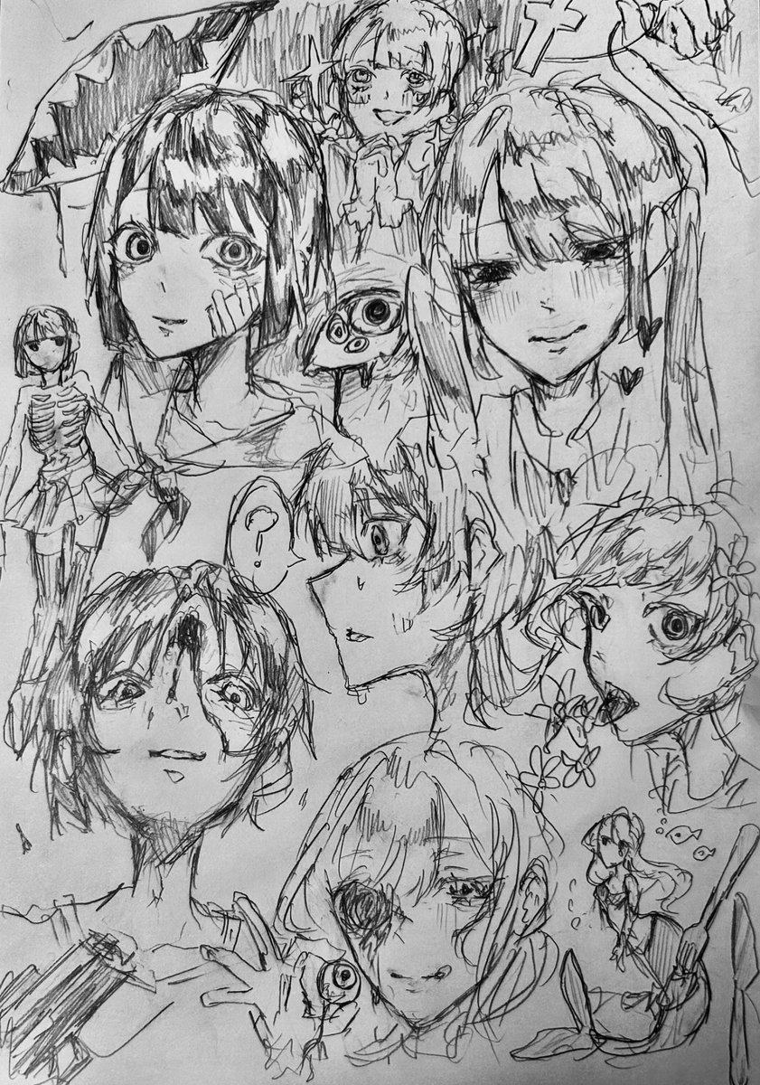 Neki2539's tweet photo. 丸顔練習

#イラスト #アナログイラスト #創作イラスト https://t.co/SNgngXwAIV