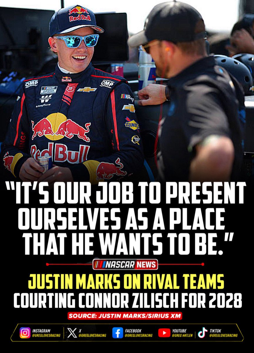 everyboylr's tweet photo. To me, it sounds like the writing is on the wall…. He knows Zilisch is good as gone in 2028, and why in the world would Ross stay the way things stand right now??? 

#nascar #nascarracing #nascarnews #connorzilisch #trackhouse https://t.co/NSWHXrSN5B