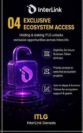 TSSRAAV's tweet photo. #InterLink #ITLG #ITL
Holding and staking ITLG unlocks exclusive opportunities across the InterLink ecosystem, giving users access to future business token airdrops and priority participation in selected ecosystem projects.
ITLG also empowers the community through governance, allowing holders to vote on dApps, Business Tokens, grants, and key ecosystem initiatives.
By combining rewards, governance, and exclusive access, ITLG serves as the gateway to long-term participation and growth within the InterLink ecosystem.