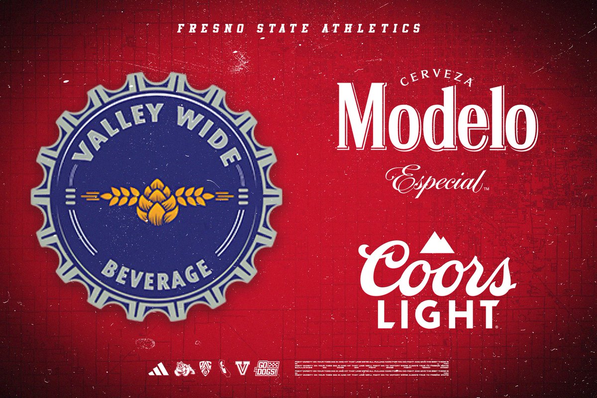 FSAthletics's tweet photo. We are excited to announce a new multi-year partnership with Valley Wide Beverage 🤩

Learn more about one of the largest corporate partnerships in Fresno State Athletics history:

https://t.co/ElSEBnbwOb https://t.co/fMqt2IGbai