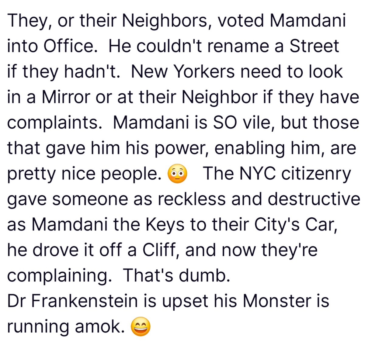 MarvelUSilver1's tweet photo. @DGreenbaum @NYCMayor Not as much as the REALLY STUPID voters.  They could have kept him out but they put him in. https://t.co/eDzYqlut8z