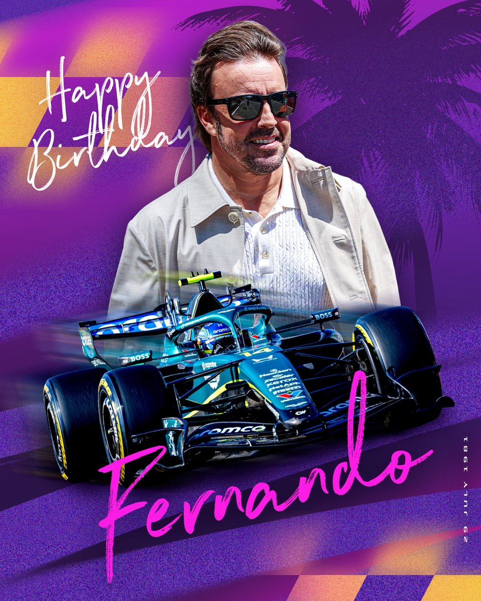 ausgrandprix's tweet photo. Happy birthday Fernando! 🎈

The two-time World Champion turns 45 today 🥳

#F1 https://t.co/EbU1isZ4On
