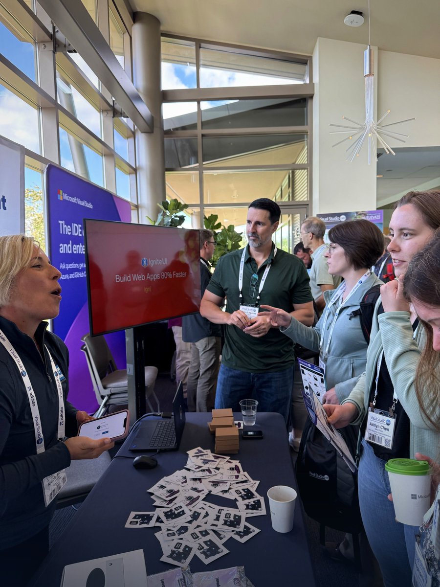 infragistics's tweet photo. We love this part. Real conversations with people actually shipping this stuff.
Day one at Booth #2 is done. Thanks to everyone who stopped by.๐
Back tomorrow at @VSLive @ Microsoft HQ with more swag. Session W08, 9:30am.
Come find us. ๐
#VSLive #IgniteUI #AITools #MCP #DotNet