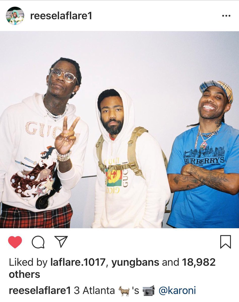 LadePlatinum's tweet photo. The same Young Thug that cut you the fuck out of his own photo

Them niggas don’t fuck with you at all

And you let Lil Uzi smack the dogshit out of you 

You’re the Johnny Drama of ATL https://t.co/HPpkaZreUS