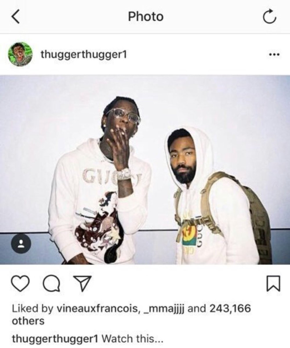 LadePlatinum's tweet photo. The same Young Thug that cut you the fuck out of his own photo

Them niggas don’t fuck with you at all

And you let Lil Uzi smack the dogshit out of you 

You’re the Johnny Drama of ATL https://t.co/HPpkaZreUS
