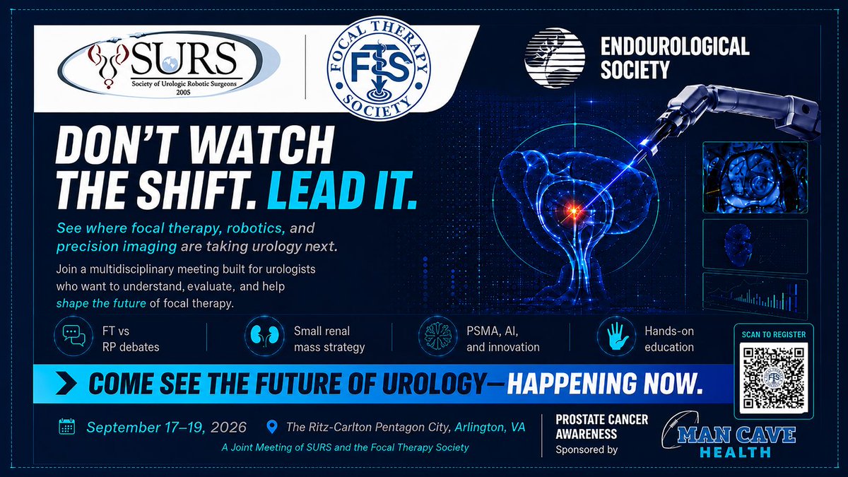KaeJackTay's tweet photo. Where is #focaltherapy, #roboticsurgery and #precisionimaging going? Join the @FocalSociety  September 17-19 for the SURS-FTS meeting.
@ALDCAbreu @vourganti @DrTanWP @DrRastinehad @ThomasPolascik @RSanchez_Salas @urobianco https://t.co/1bGMi2gqhL