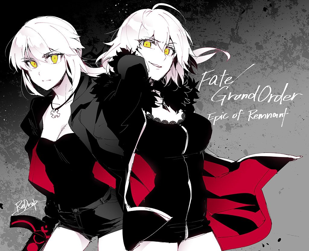 Too__Pac's tweet photo. Saber Alter &amp; Jeanne d'Arc Alter in their Shinjuku outfit by ReDrop https://t.co/EzGoKLaOkF