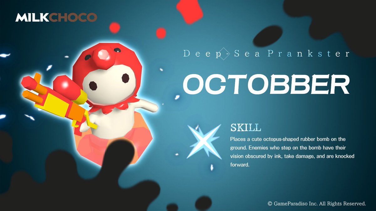 MilkChocoGlobal's tweet photo. /
#MilkChoco New Hero Octobber, the Deep-Sea Prankster, is coming soon! 🐙♪
\
A mischievous deep-sea creature is making their debut!
Meet Octobber after the 29 July maintenance! https://t.co/yxzC7NPqOH