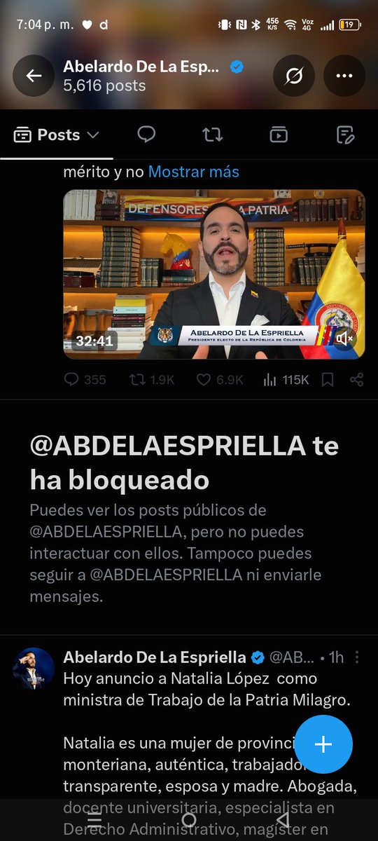 rikialma1's tweet photo. Si de algo estoy orgulloso es que el señor presidente el exelentísimo doctor Agüevardo de la Espriella me tiene bloqueado.
#Patria
#FirmesPorLaPatría
Jirrrrrrmes por las nalgas!!

@ABDELAESPRIELLA https://t.co/pffKhXUU5Z
