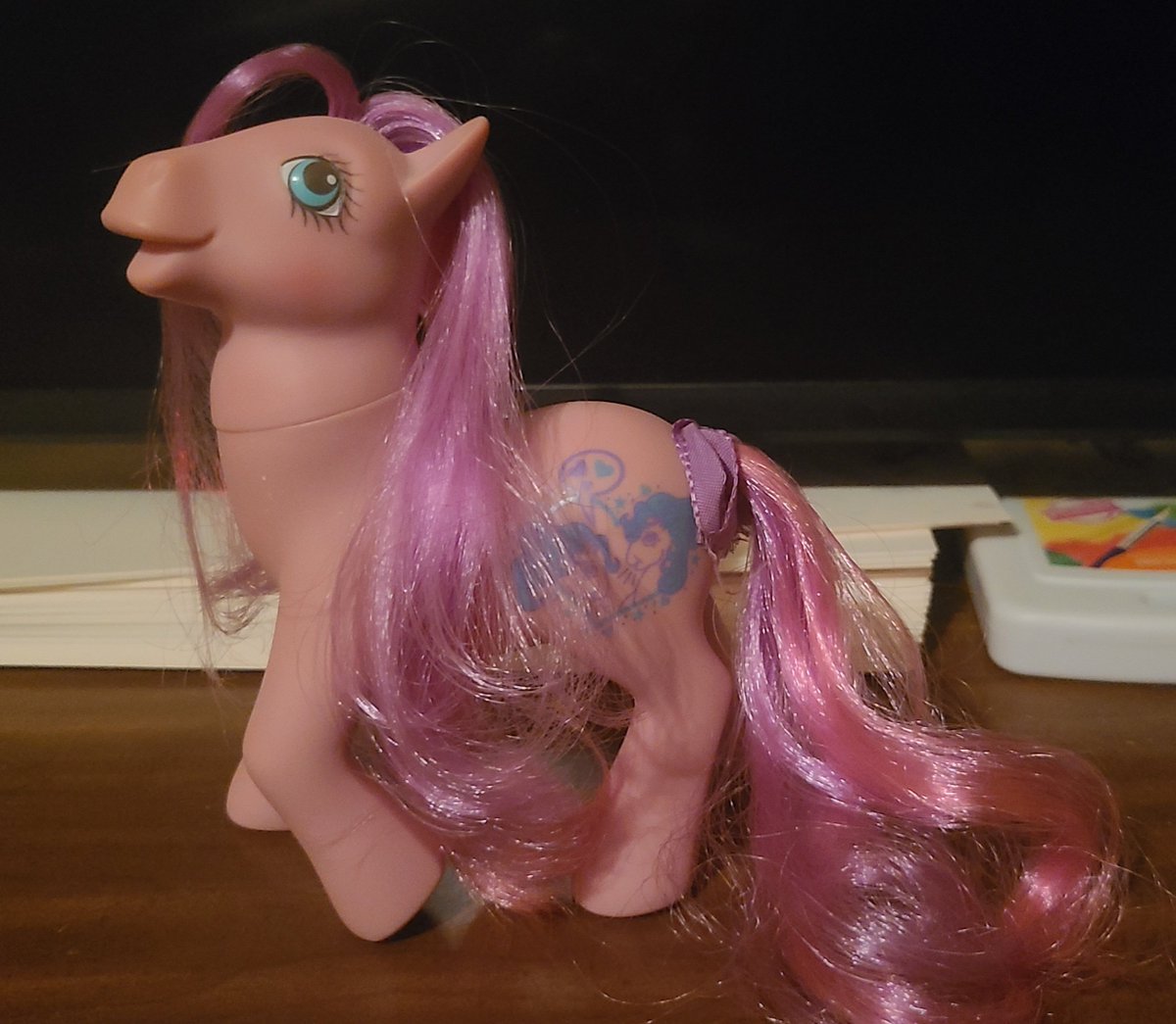 pixiepegasus's tweet photo. some of my ponies because im feeling sad about my shelves  the last one really talks she has a button https://t.co/OOKzGTNtm6