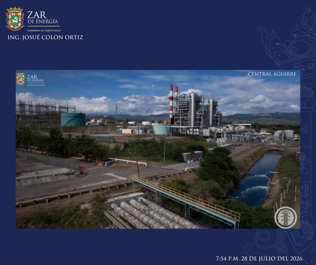 ZardeEnergia's tweet photo. @ZardeEnergia, Ing. Josué Colón Ortiz, Informa:

El personal de Genera Puerto Rico informó que tienen problemas con la Bomba de Vacio #2 de la Unidad #2 de Aguirre, razón por la cual tuvieron que reducir la producción de energía, cerca de 120mw, drásticamente en la Unidad para poder atender la situación.  El operador privado LUMA Energy LLC., tuvo que implementar interrupciones para estabilizar el Sistema.  El personal técnico de Genera se encuentra atendiendo la situación. Compartimos las gráficas con el estatus actual del Sistema de Energía.

@lafortalezadepr @gobiernodepr @AEEONLINE