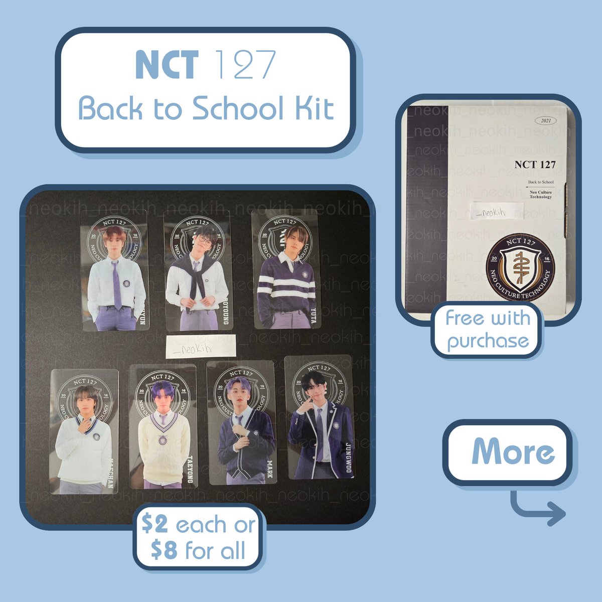 _neokih's tweet photo. NCT 127 Back to School kit
❀ Getting 3 or more items results in a dollar discount off each item.
❀ Stamped $0.80 - $2.00 for domestic
❀ ww stamped $1.75 - $2.24
❀Dm for tracked shipping
❀Location: Nevada USA https://t.co/2Qr78Islku