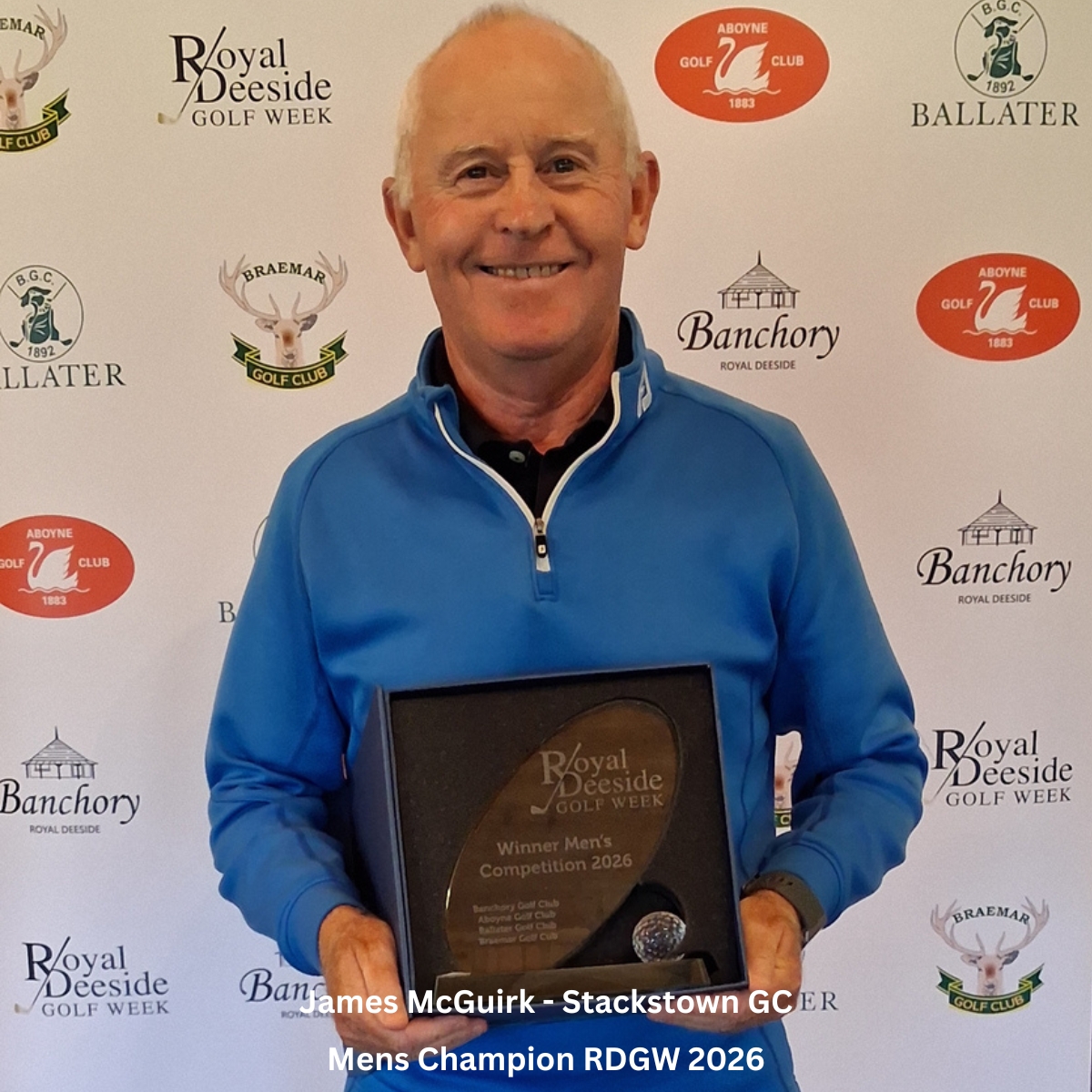 DeesideClassic's tweet photo. Congratulations to our 2027 Champion James McGuirk from @StackstownGC near Dublin 🇮🇪 Playing off 6.2, James posted a 4-round aggregate of 148 Stableford points to win by one shot in the 140 strong field⛳️🏌️‍♂️Thanks to partners @PINGTourEurope @DiageoGB 
#PlayYourBest #PING #golf https://t.co/FRWbkbXlkb