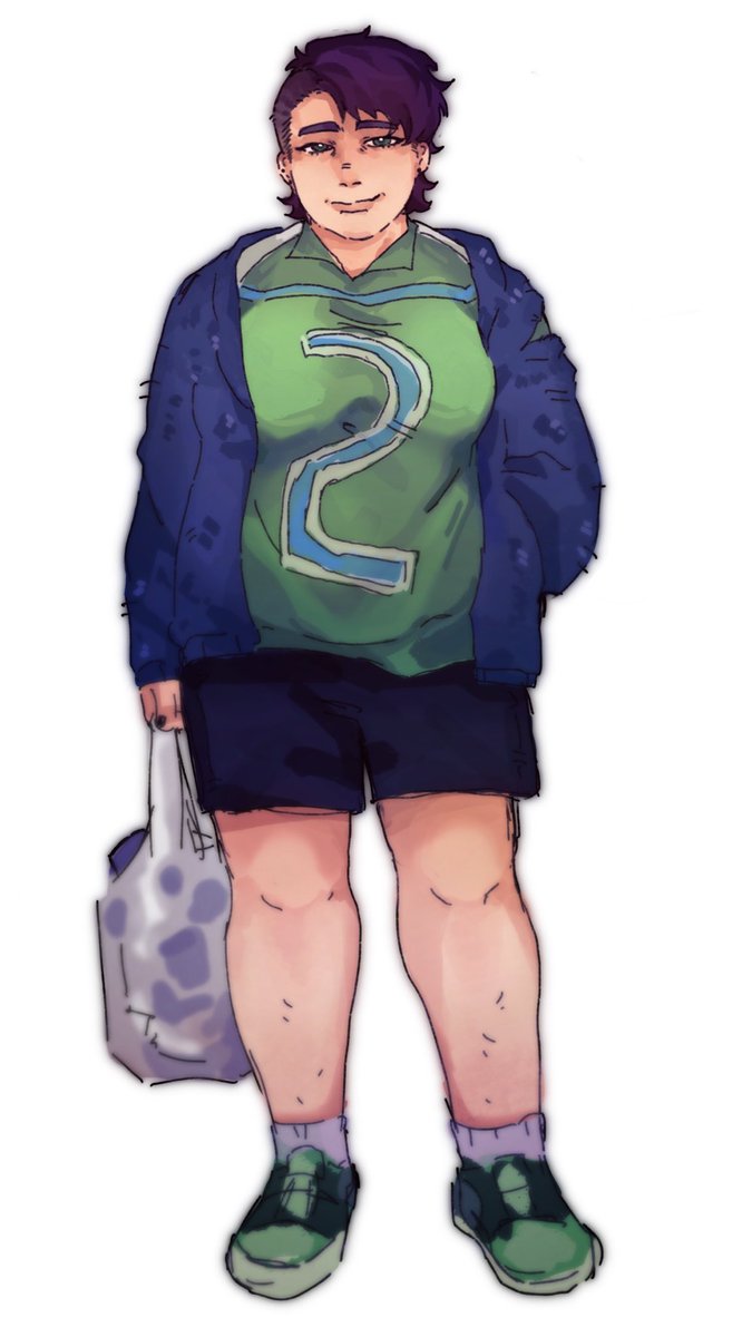 Hilary1g's tweet photo. 我觉得性转，保留短发造型很可爱。
#stardewvalleyshane https://t.co/WtdeRp3UJ6