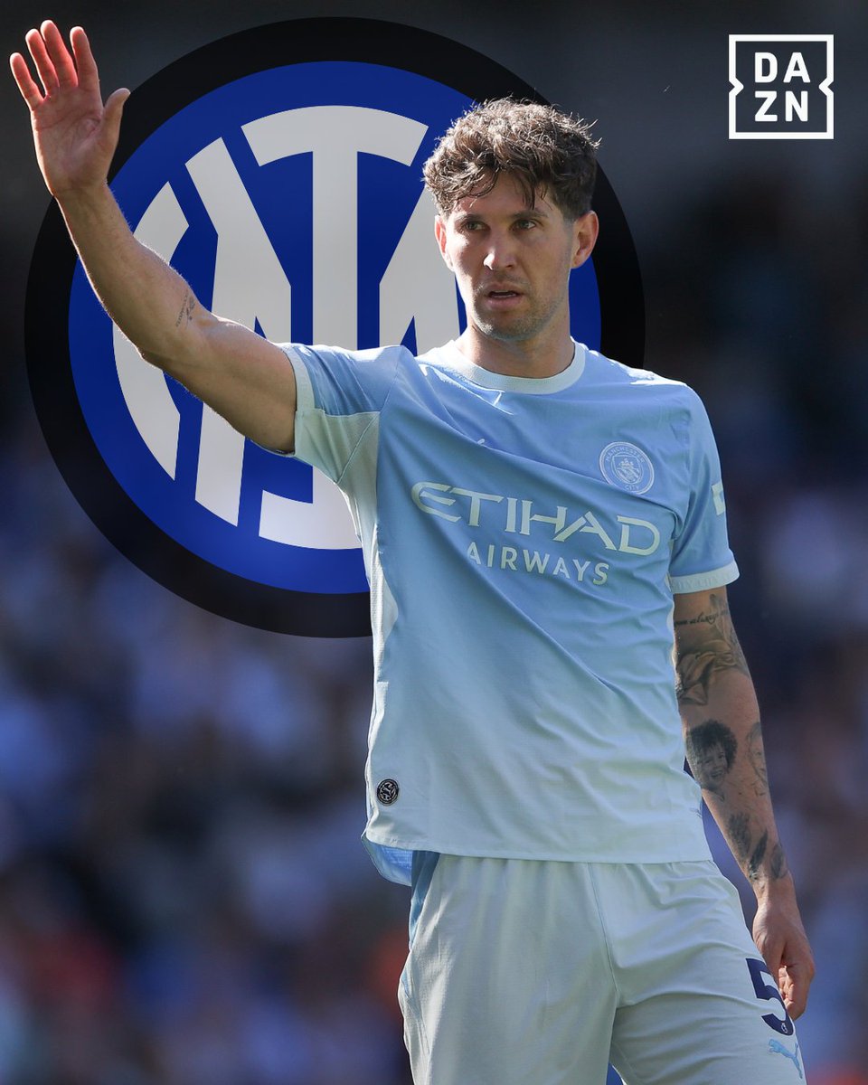 DAZNFootball's tweet photo. 🚨 John Stones to Inter is almost complete. ⚫️🔵

According to Fabrizio Romano, the England defender will land in Milan on Thursday for his medical and contract signing. ✍️ #SerieA https://t.co/4XB1mRRWAo
