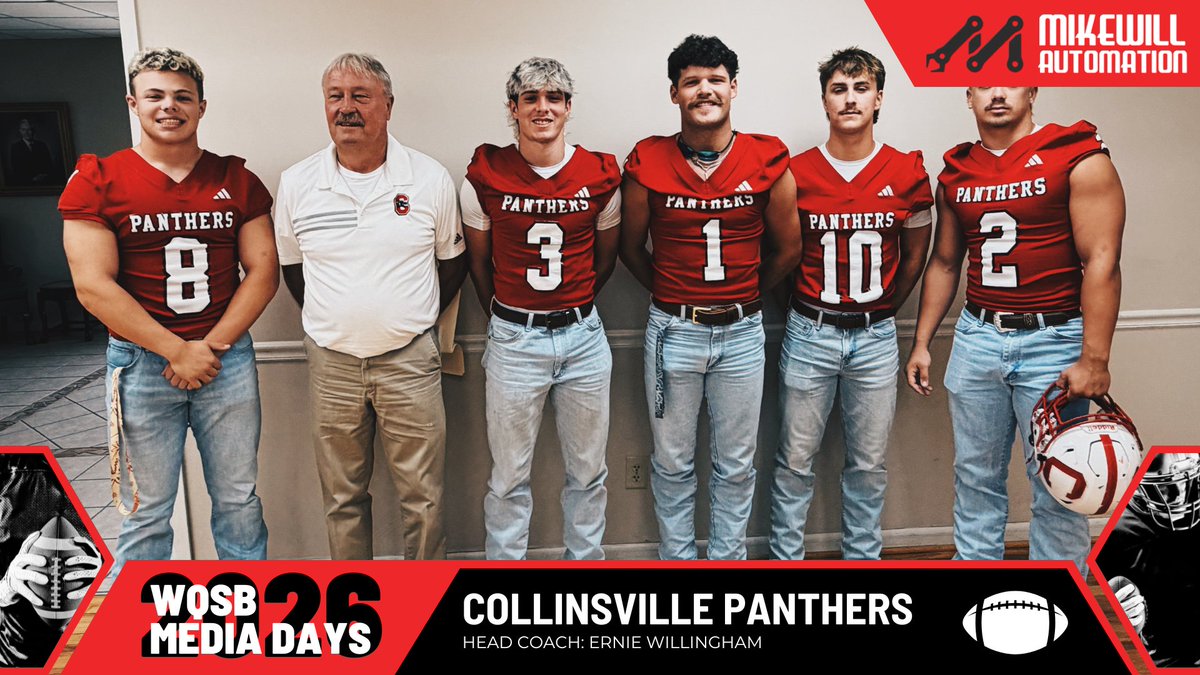 wqsb_1051's tweet photo. 🏈 Missed it live? We've got you covered! 💻

🎥 Catch the replay of the Collinsville Panthers High School Football Media Day interview with Head Coach Ernie Willingham as we get ready for another exciting season of football.

🔗 https://t.co/NKWNOFqh6q https://t.co/AgTlMjCdKC
