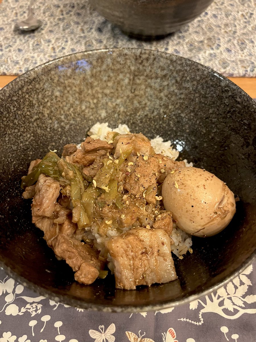 suzuri_de's tweet photo. この前作った魯肉飯もかなり良かった。お肉を分厚めに切って煮込んだのとたっぷりの花椒 #おうちごはん #料理記録 https://t.co/oRutwPSeba