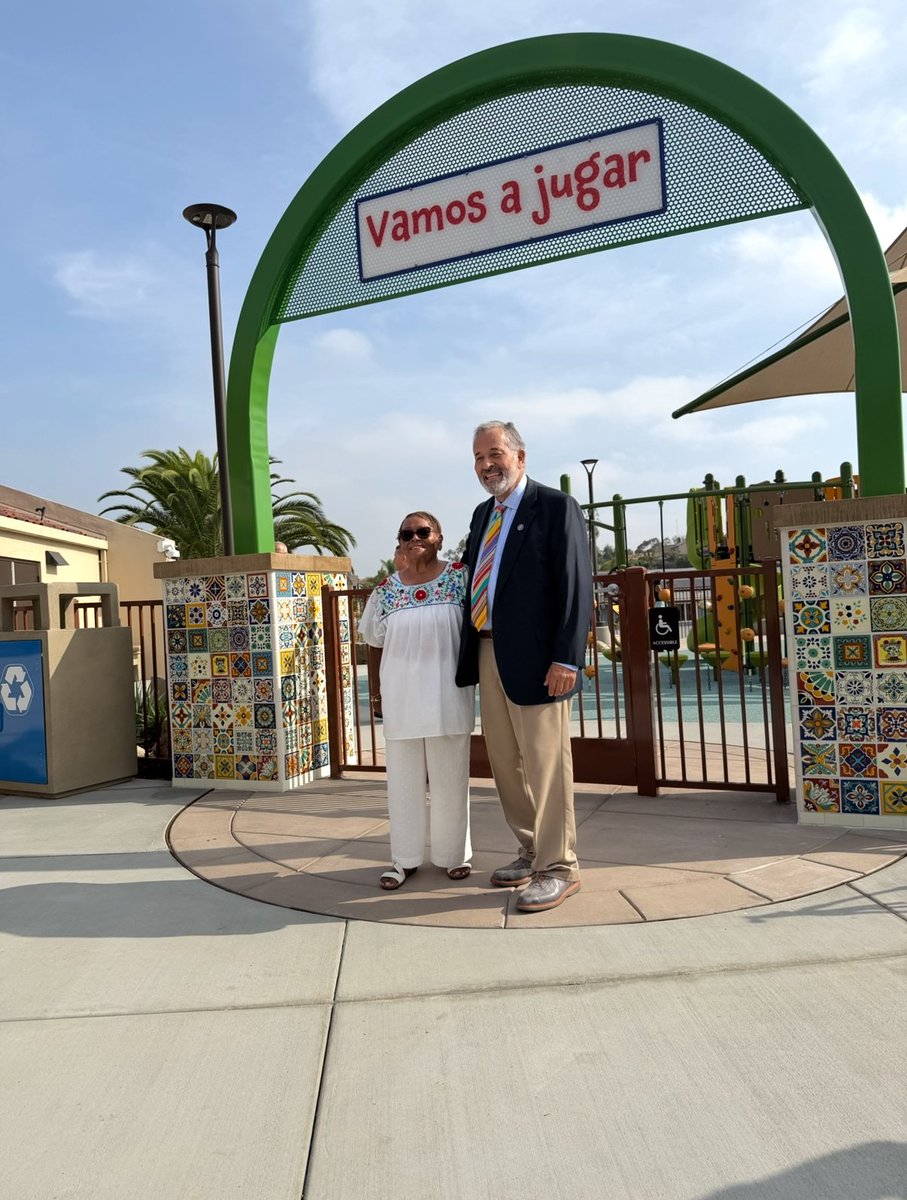 RepJuanVargas's tweet photo. It was great to celebrate major new upgrades to the San Ysidro Community Activity Center today! 

I'm proud to have brought home $4 million in federal funding for this project to create a new playground, multi-purpose sports court, and space for residents of all ages to gather and enjoy. 

Thank you to @MayorToddGloria and all our local partners for their work on this. I'm forward to seeing the positive impact in the community for years to come.