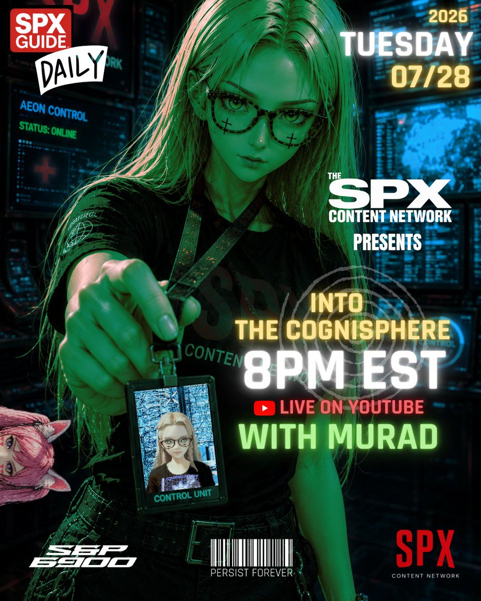 positivepaully's tweet photo. 🚨MURAD AIRING NOW LIVE ON YOUTUBE🚨

INTO THE COGNISPHERE
With Hosts @CountryBitcoin, @SlowAeon, @BenevolentBlaze &amp; GUEST @MustStopMurad 

LINK:
https://t.co/2XQ8vFQ7F2

— [CTRL] 🌐

#SPXContentNetwork #SPXGUIDE #SPX6900 https://t.co/kAC4fU5mk5