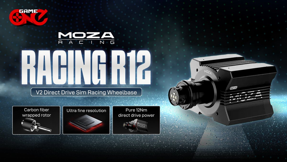 gameoneph's tweet photo. Feel every turn with the MOZA R12 V2! Experience 12Nm direct-drive power and ultra-smooth precision.
🛒Shop Now: https://t.co/oMTXXUQSCY
#MOZA #MOZAR12V2 #SimRacing #DirectDrive #RacingSimulator #SimRig #PCGaming #RacingWheel #SimRacer #GameOnePH https://t.co/FpJrZ13zBv