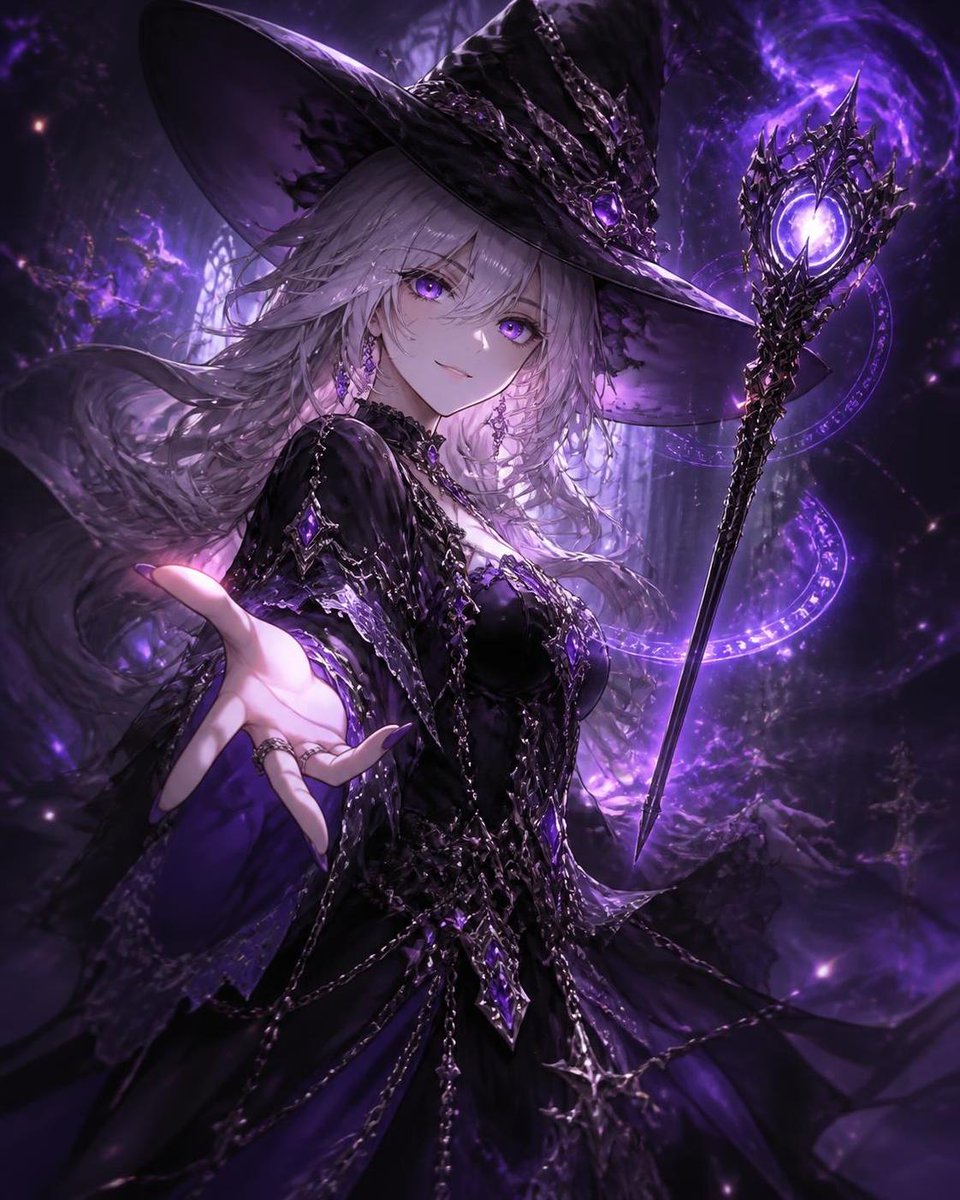 Mysterious Silver-Haired Witch
