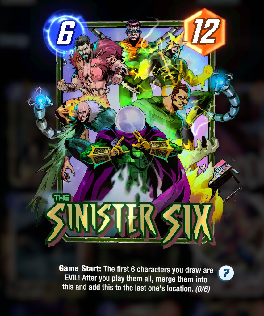 DekksterGaming's tweet photo. 👿 I've been having a great time with the Sinister Six!

This bounce build I got from Doc has been surprisingly good! The card is way more flexible than I expected

That being said, the card is prob still a skip for most https://t.co/jLqRuVQoPE