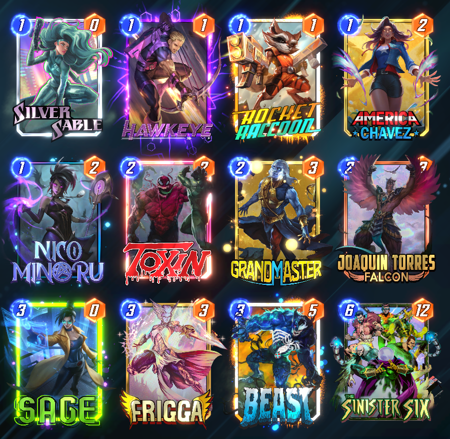 DekksterGaming's tweet photo. 👿 I've been having a great time with the Sinister Six!

This bounce build I got from Doc has been surprisingly good! The card is way more flexible than I expected

That being said, the card is prob still a skip for most https://t.co/jLqRuVQoPE