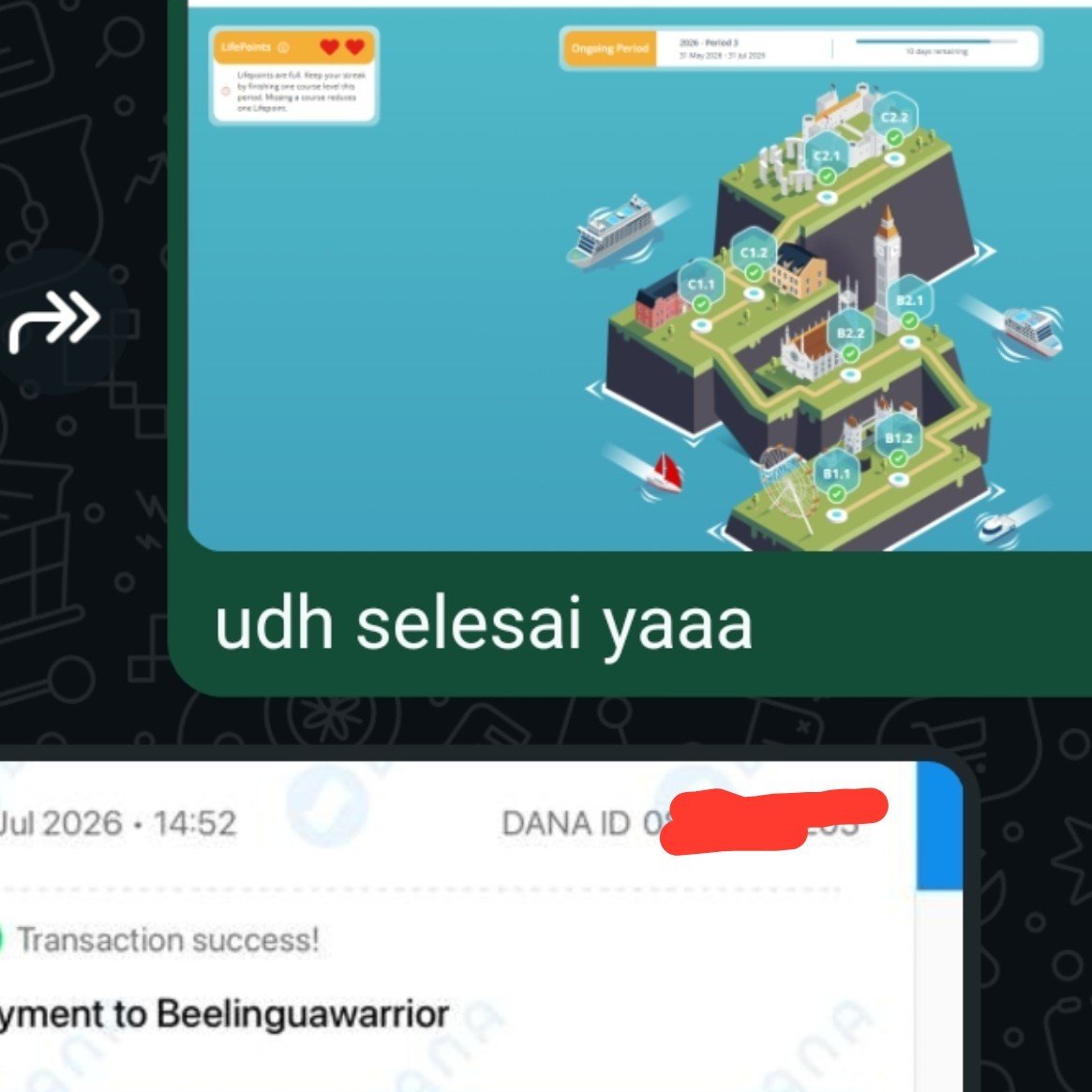 beelinguwarrior's tweet photo. joki beelingua di sini aja yuk ❤️ masih open buat periode skrg

🔥🔥 JOKI BEELINGUA MURAH 🔥🔥
B28 &amp; B29 (ENGLISH)
 
5k / Unit
12k / Final Test
45k / Course
160k / Journey (A/B)
175k / Journey (C)
325k / 2 Journey

#jokibeelingua #joki #beelingua #b28 #b29 #b30 https://t.co/9I1V02bboi