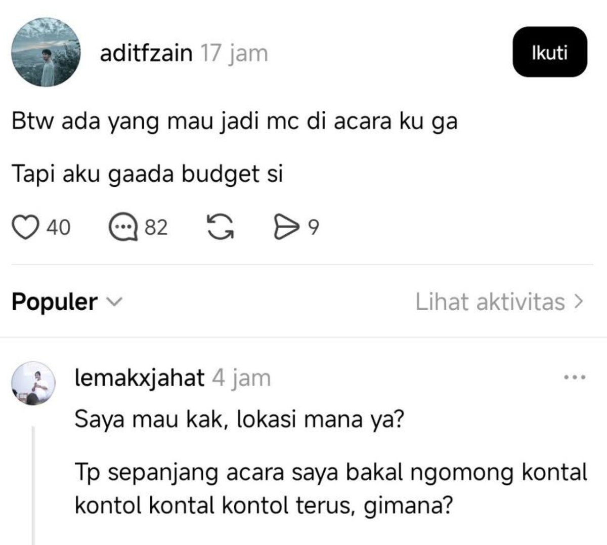 KucengTerbanggg's tweet photo. Ga gitu lah 😆 https://t.co/vGqlqdJvBK